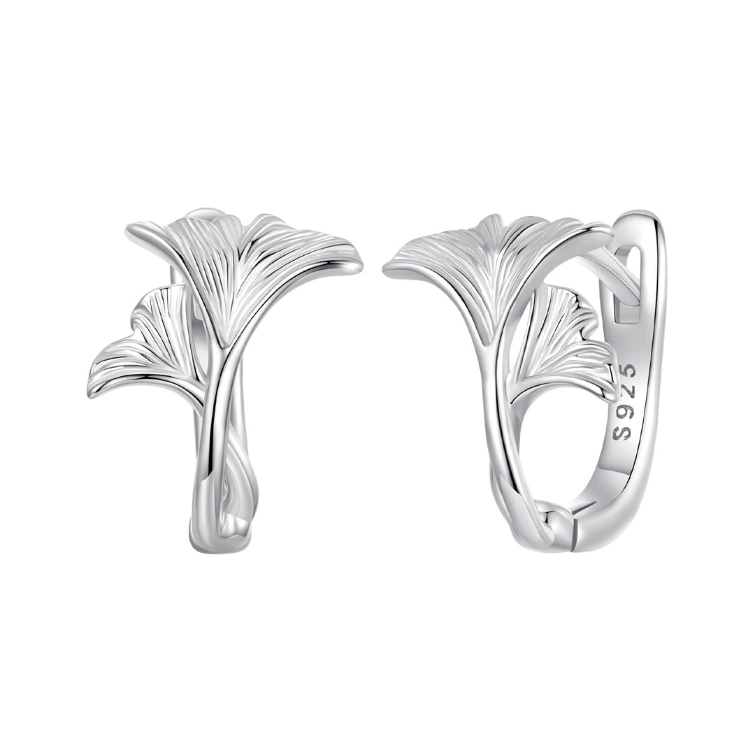 925 Sterling Silver Earrings - 1.3*0.95cm - Plated White Gold - For Women