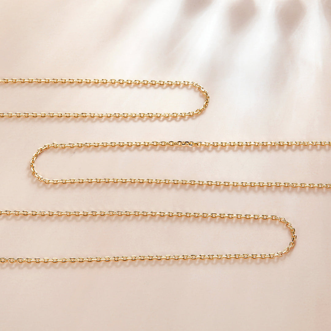 925 Sterling Silver Gold Plated 40cm Necklace for Women