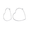 925 Sterling Silver Earrings with White Gold Plating - 27mm for Women