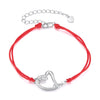 925 Sterling Silver White Gold Plated Bracelet with CZ Pavé Setting, 15+6cm Length for Women