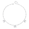 925 Sterling Silver + Plated White Gold Necklace with Adjustable Length for Women