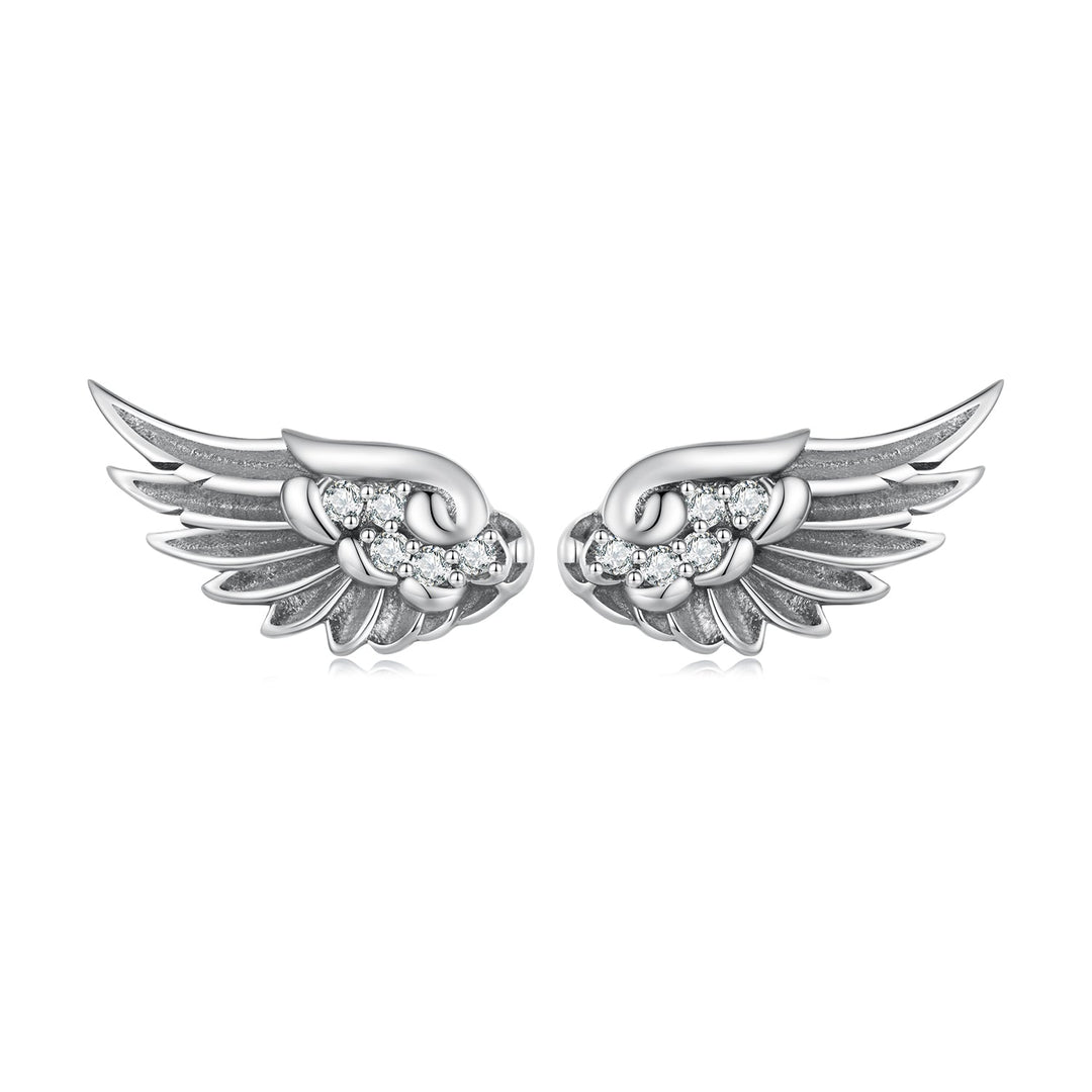 925 Sterling Silver Oxidized Pavé CZ Earrings