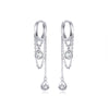 925 Platinum Plated Pavé Setting CZ Earrings