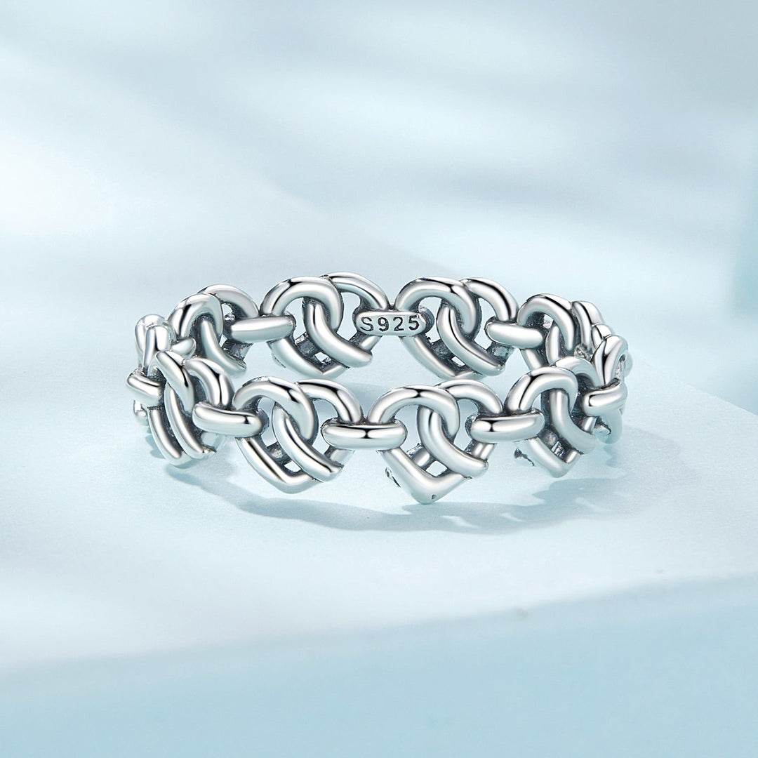925 Sterling Silver Oxidized Ring - Size 6 for Women