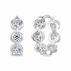 925 Sterling Silver 0.25 Carat Moissanite Hoop Earrings for Women