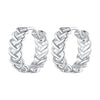 925 Sterling Silver Earrings with Platinum Plating for Women