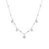925 Sterling Silver 5.0mm Moissanite Necklace for Women