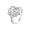 925 Sterling Silver 2 Carat Moissanite Ring in White Gold Plating - Size 8 for Women