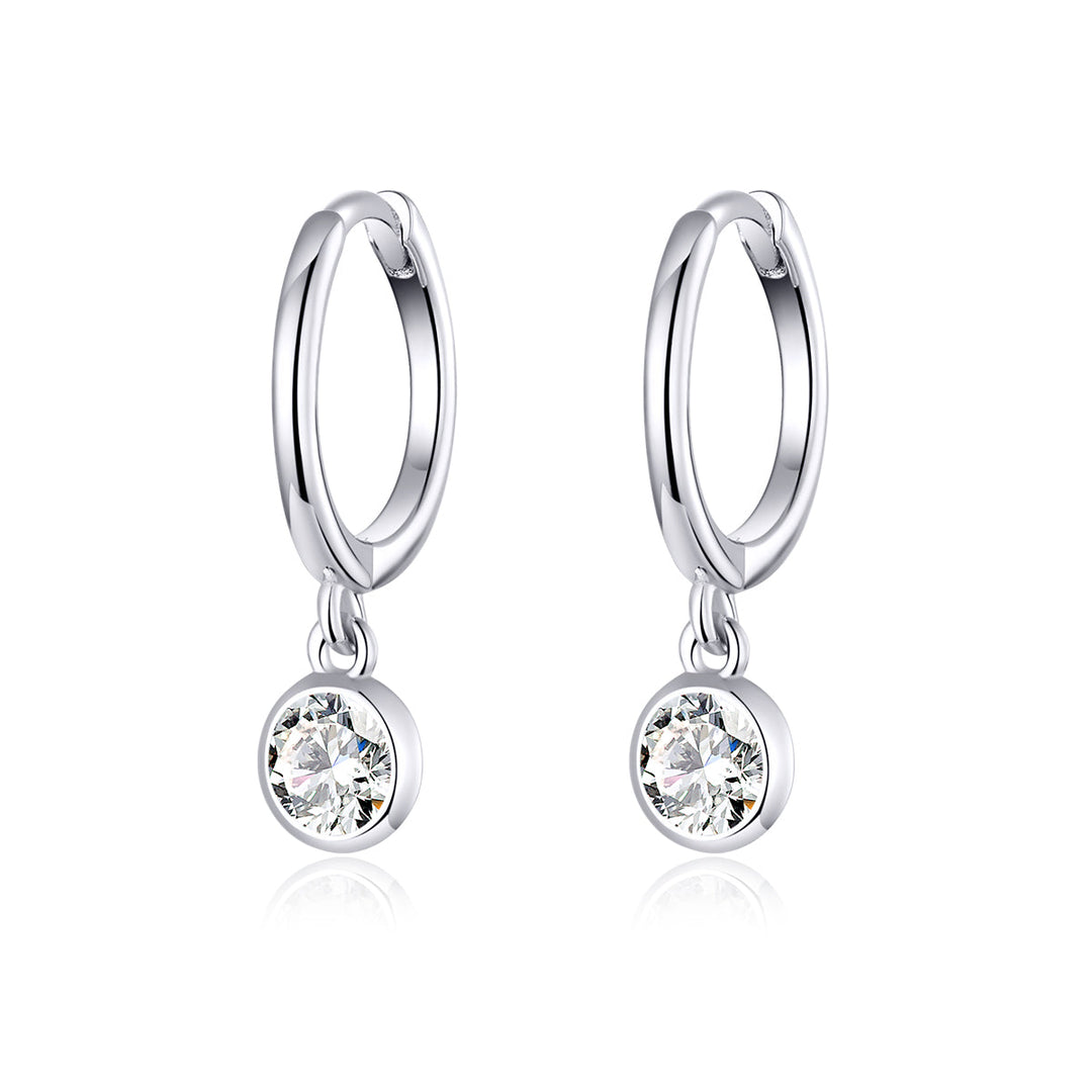 925 Sterling Silver Gold Plated Pavé Setting CZ Earrings for Women