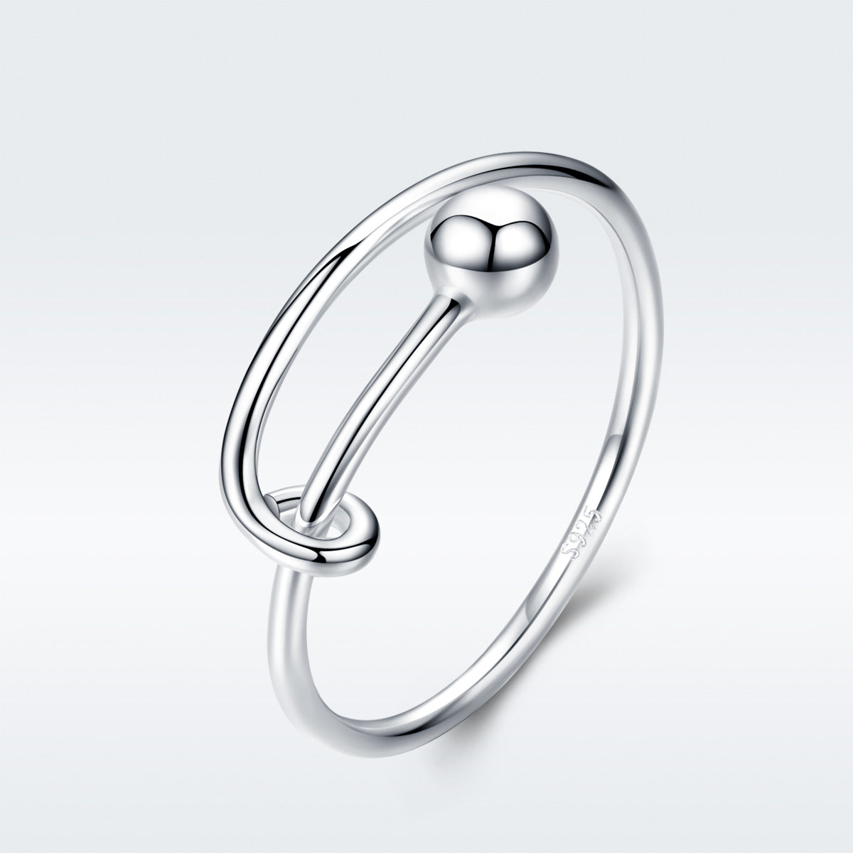 Anillos de plata de ley 925 de 0,4 cm de ancho para mujer