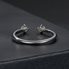 925 Sterling Silver Moissanite Ring Size E for Women