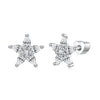 925 Sterling Silver Earrings with Pavé CZ Setting