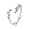 925 Sterling Silver Moissanite 0.06 Carat Ring for Women, Size E