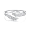925 Sterling Silver White Gold Plated 0.2cm Ring for Women