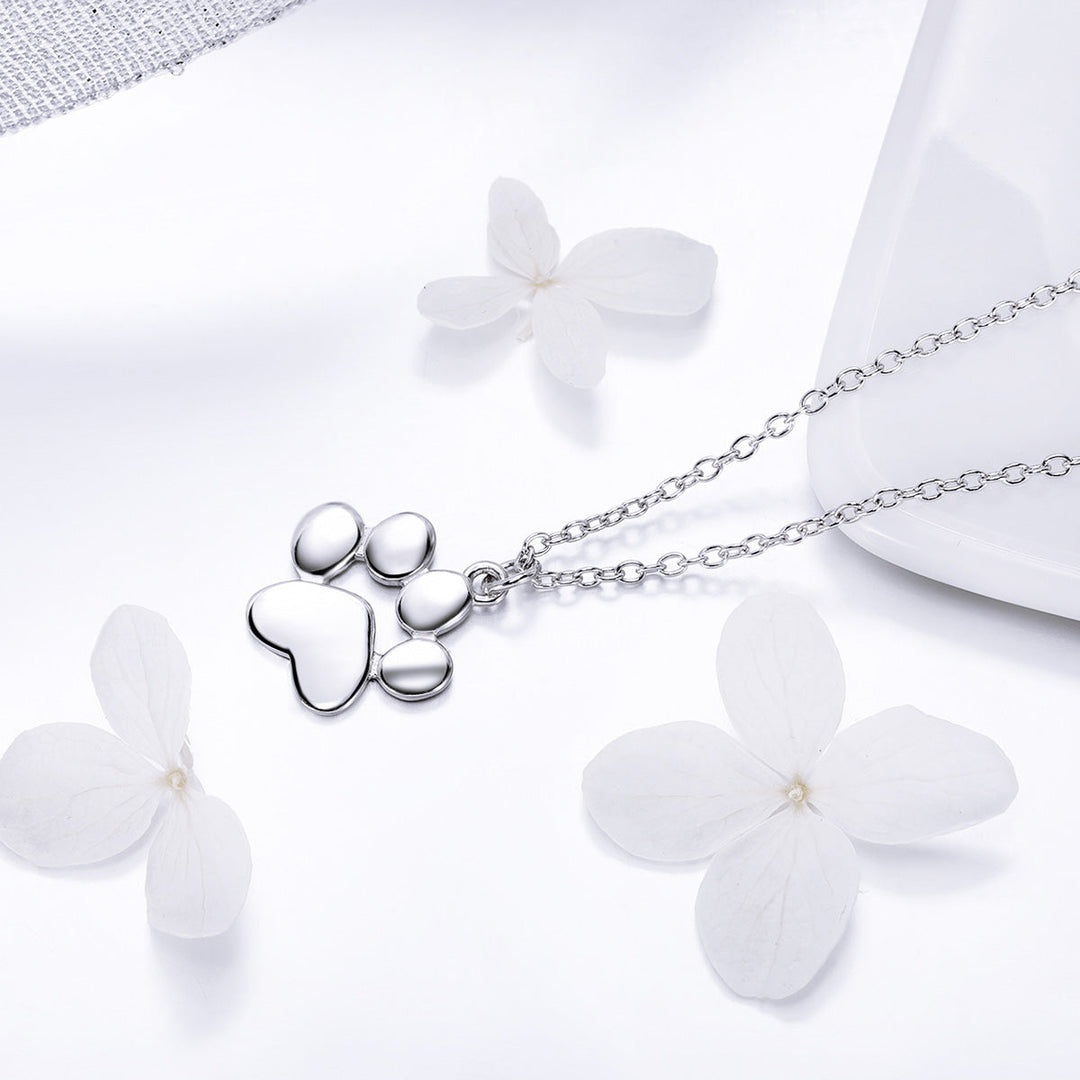 925 Sterling Silver Necklace with SCN Pendant 1.5x1.4cm for Women