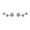 925 Sterling Silver Oxidized Silver Pavé Setting CZ Earrings