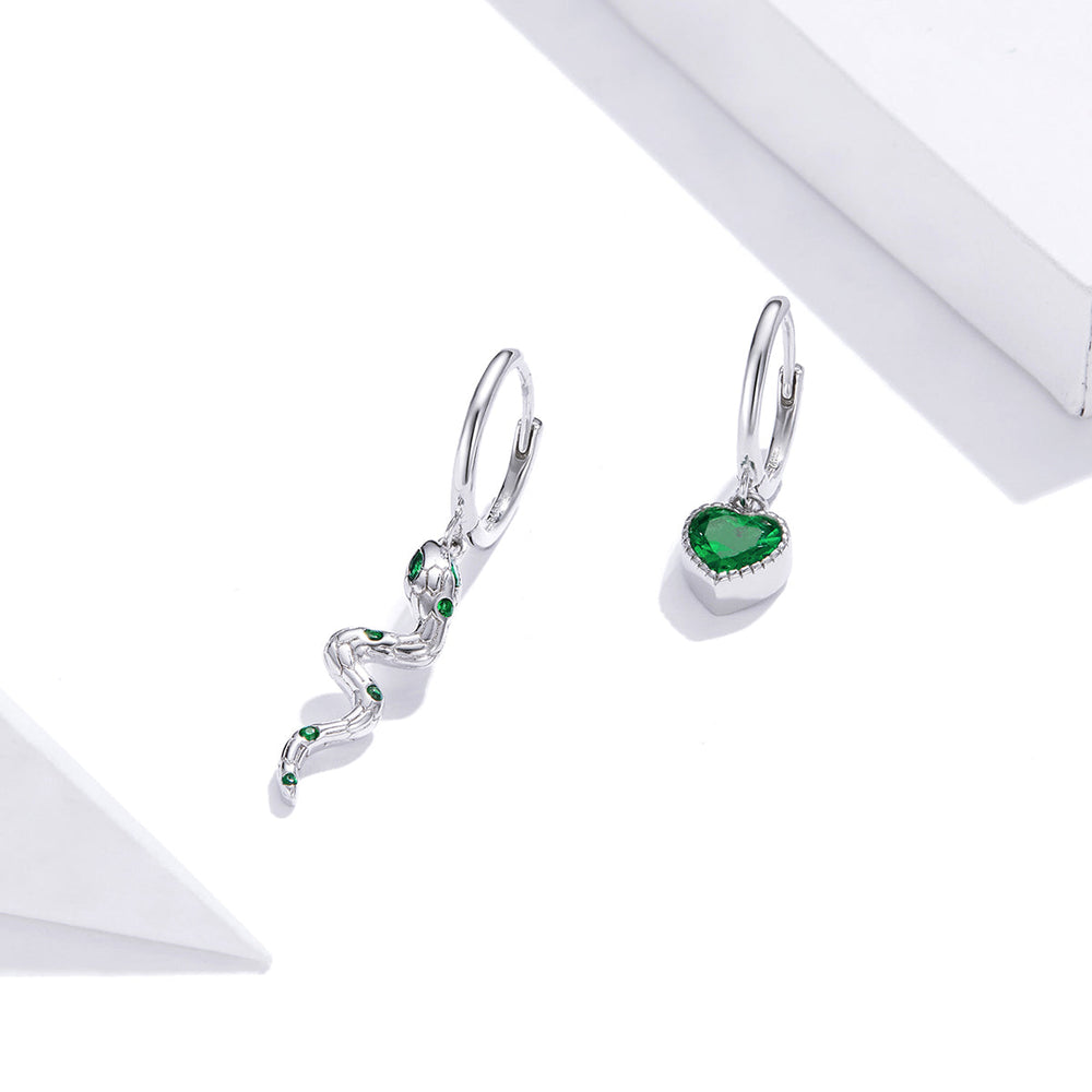 925 Sterling Silver Earrings with Pavé Setting CZ and Plated Platinum