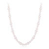 925 Sterling Silver White Gold Plated Necklace with Synthetic Pearls for Women