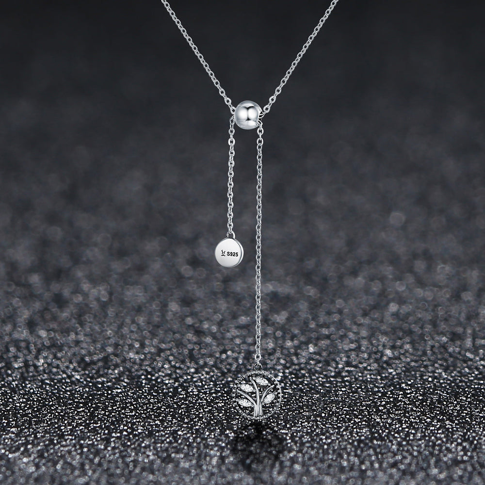 925 Sterling Silver Necklace 42CM Length with 9.5CM Pendant for Women