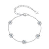 925 Sterling Silver 0.1 Carat Moissanite Bracelet for Women