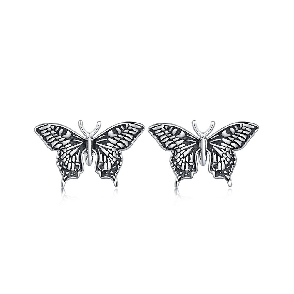 925 Sterling Silver Oxidized Earrings