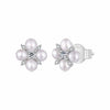 925 Sterling Silver 0.05ct Moissanite & Freshwater Pearl Earrings for Women