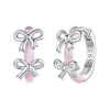 925 Sterling Silver Enamel White Gold Plated Earrings for Women