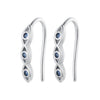 925 Sterling Silver CZ Pavé Earrings 13*2mm for Women