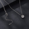 925 Sterling Silver Moissanite Necklace 40+5cm with Pavé Setting for Women