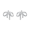 925 Sterling Silver Earrings with Pavé Setting & Oxidized Finish