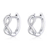 925 Sterling Silver Earrings - 1.2*0.4cm, Platinum Plated for Women