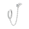 S925 Sterling Silver 3mm Pavé Setting CZ Earrings for Women