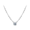 925 Sterling Silver 0.5 Carat Moissanite Necklace for Women