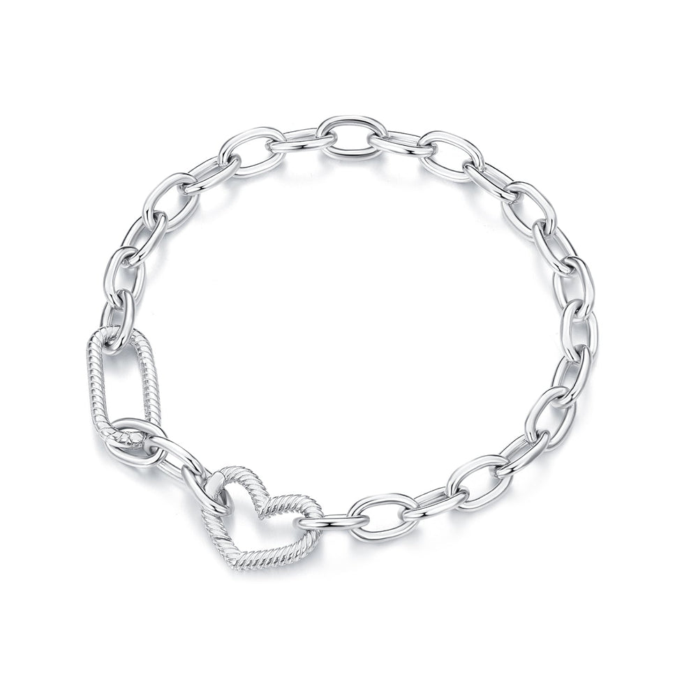 925 Sterling Silver Plated 190mm Bracelet for Women
