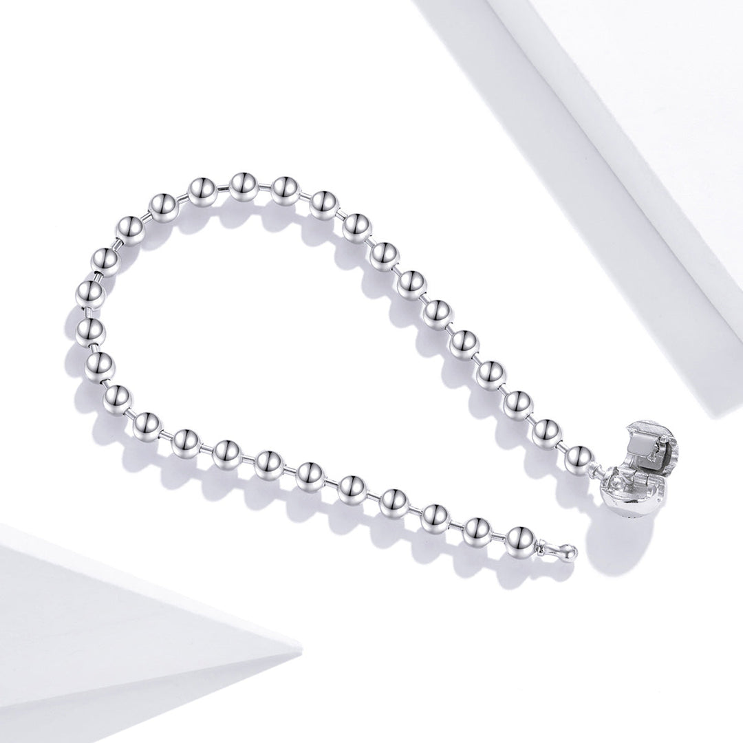 925 Sterling Silver Bracelet 17cm Oxidized & Platinum Plated for Women