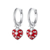 S925 Sterling Silver Enamel Process Pavé Set CZ Earrings