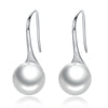 925 Sterling Silver Genuine Shell Pearl Earrings for Women