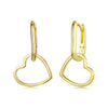 925 Sterling Silver Earrings with Love Pendant for Women