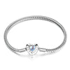 925 Sterling Silver Moonstone Bracelet 17cm for Women