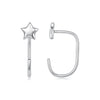 925 Sterling Silver Brass Earrings with White Gold Plating 1.4cm for Women