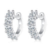 S925 Sterling Silver Moissanite Earrings, 1.3cm, Platinum Plated, for Women