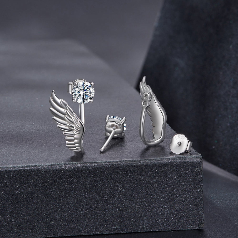 925 Sterling Silver Moissanite 0.50 Carat Earrings for Women