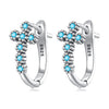925 Sterling Silver Turquoise Earrings 1.5x0.7cm Oxidized Silver for Women