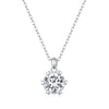 925 Sterling Silver Moissanite Necklace 39cm+5cm Length for Women