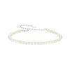 925 Sterling Silver White Gold Plated Shell Pearl Bracelet 16+6cm for Women