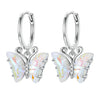 925 Sterling Silver Earrings with Resin, 23x13mm, Plated Platinum for Women