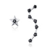 925 Sterling Silver Earrings with Pavé Setting CZ - 2.3cm Height
