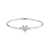 925 Sterling Silver White Gold Plated CZ Bracelet for Women - Size 17.0