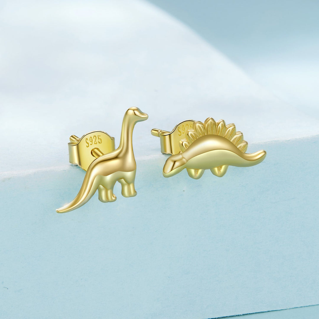 925 Sterling Silver Earrings with Oxidized Finish, 1.1*1cm & 1.2*0.6cm for Women