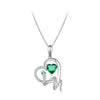 S925 Sterling Silver Plated Platinum Necklace with Pavé Setting and CZ